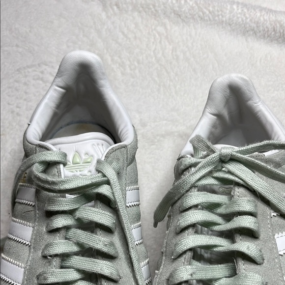 Adidas Green and White Sneakers with Suede Upper - Picture 15 of 15